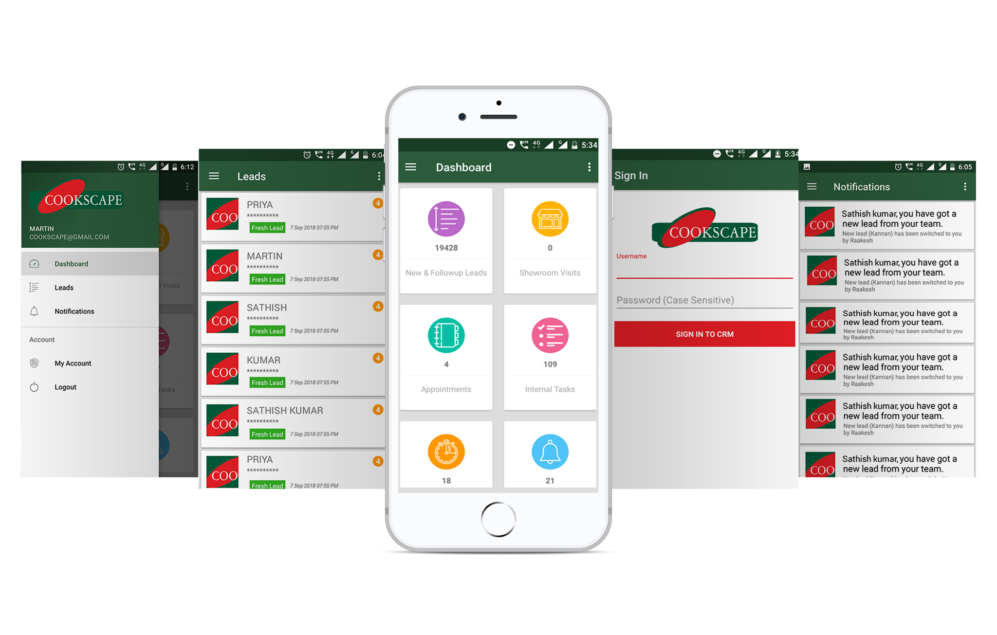 Cookspace CRM mobile app